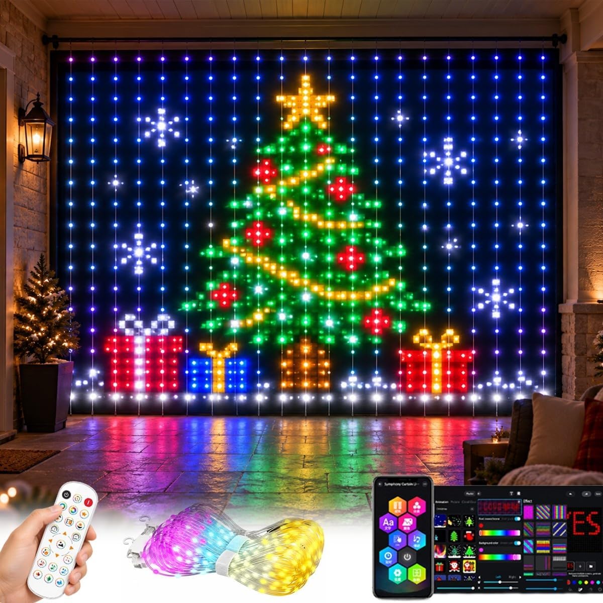 Home Decor Free App - RGB-гирлянда для украшения на Рождество, гирлянда