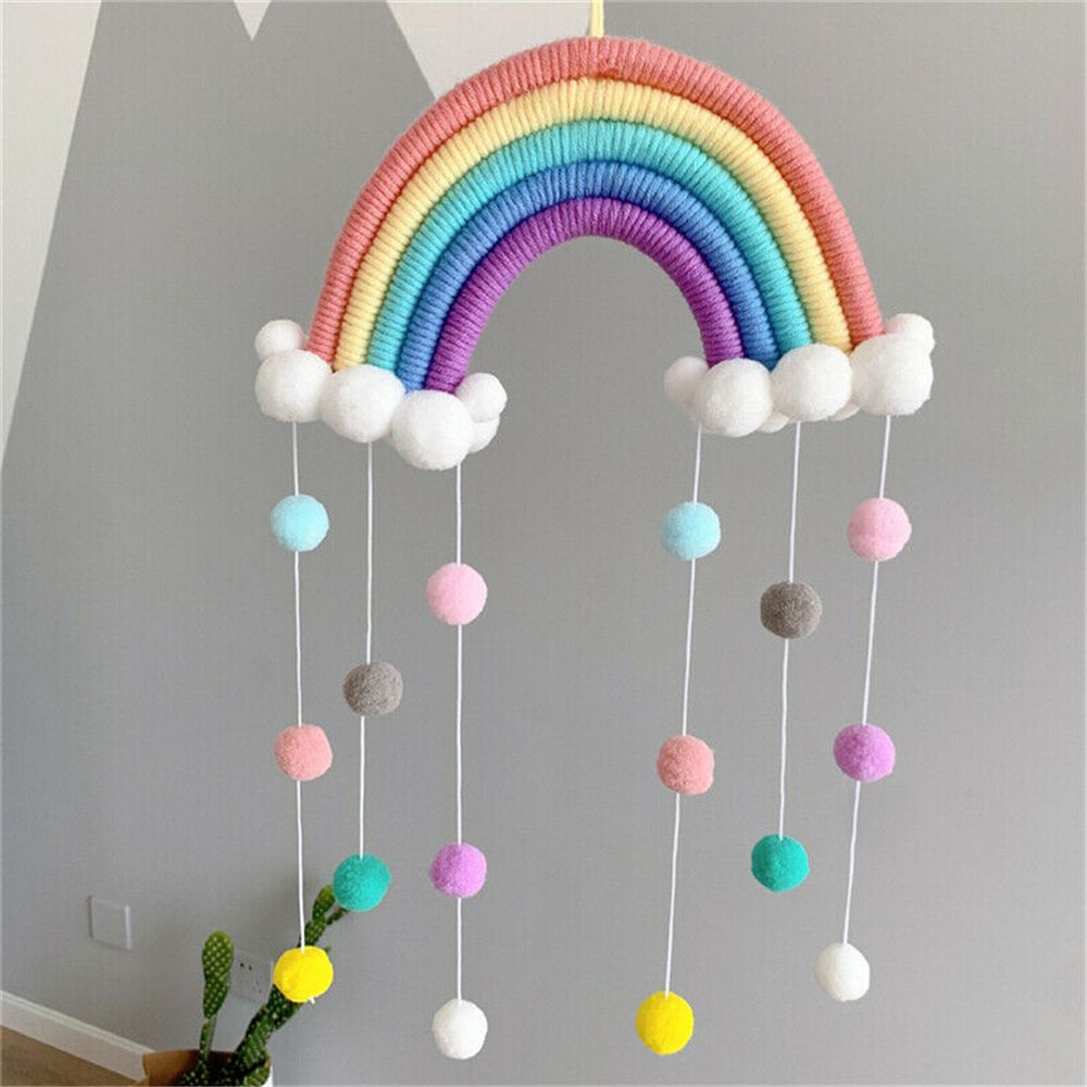 Home Decor Y2K - Ручная работа, пять нитей, радужные облака,