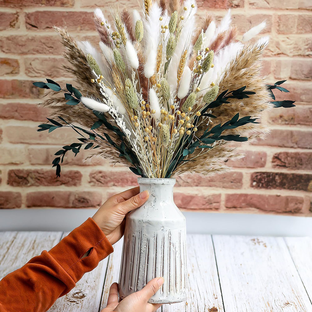 Pampas Grass Decor - 100 шт., сушеный букет из пампасной