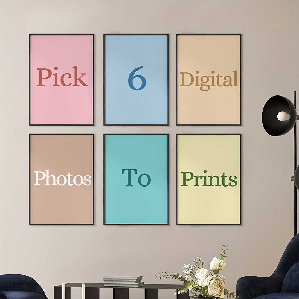 Home Decor Theme - Набор из 6 персонализированных холщовых постеров