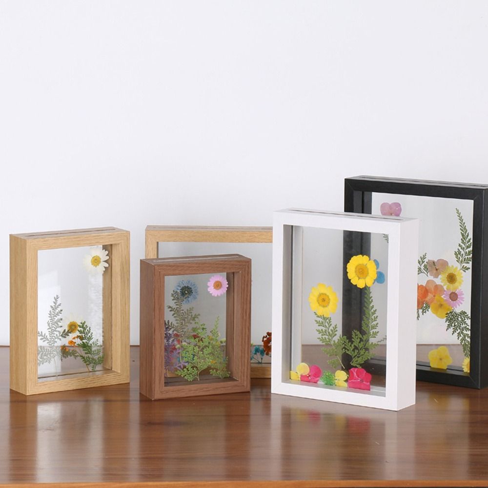 Bamboo Photo Frame - Деревянная стеклянная рамка для образцов листьев,