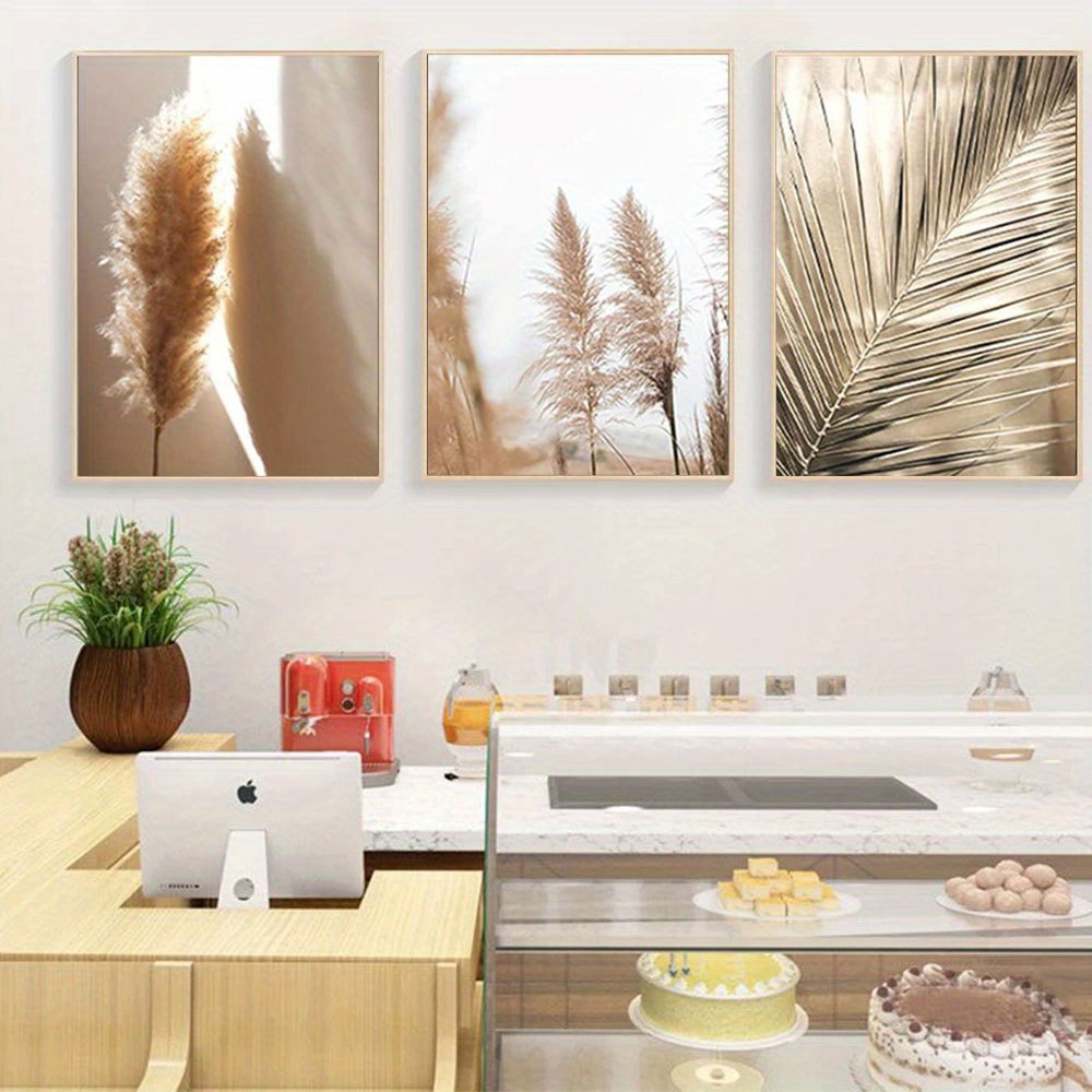 Набор из 3-х плоских 2D-постер – обзор и цена Pampas Grass Decor